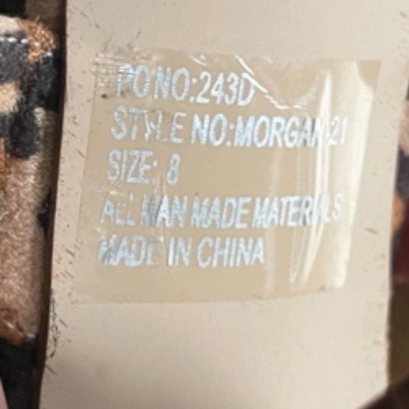 Leopard Faux Suede Open Toe TriBand Ankle Cuff Heel Sandal - Picture 10 of 10